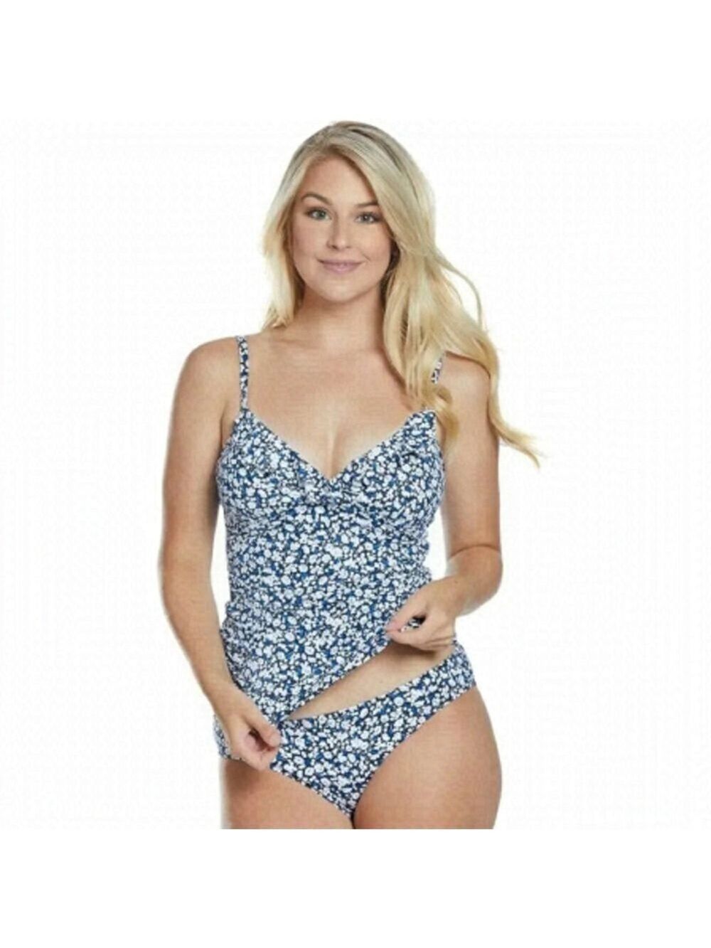 NWT Ralph Lauren Ditzy Underwire Lingerie Ruffle Tankini Swim Top